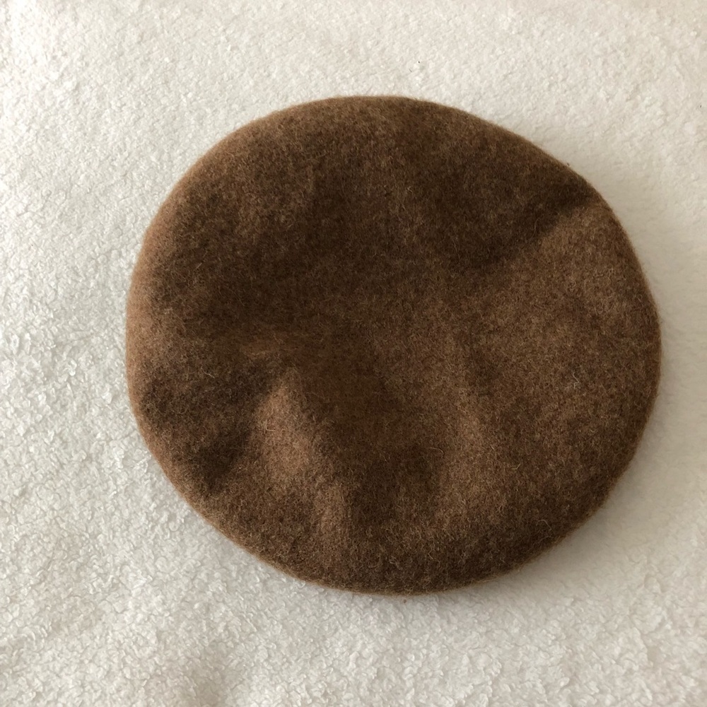 Beret Beige Caramel Color Zara